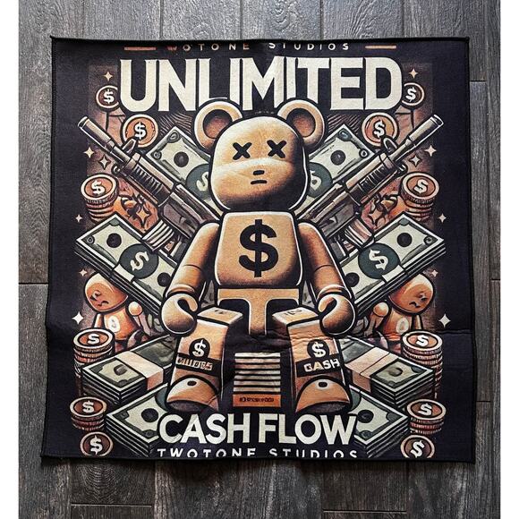 NEW Custom Unlimited Cashflow Two Tone Kaws Bear Rug - Picture 1 of 1
